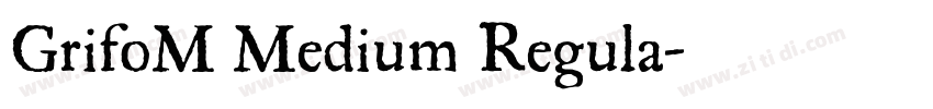 GrifoM Medium Regula字体转换